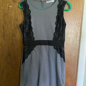 Black & Gray Body Con Dress